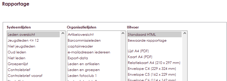 rapportage-organisatielijsten